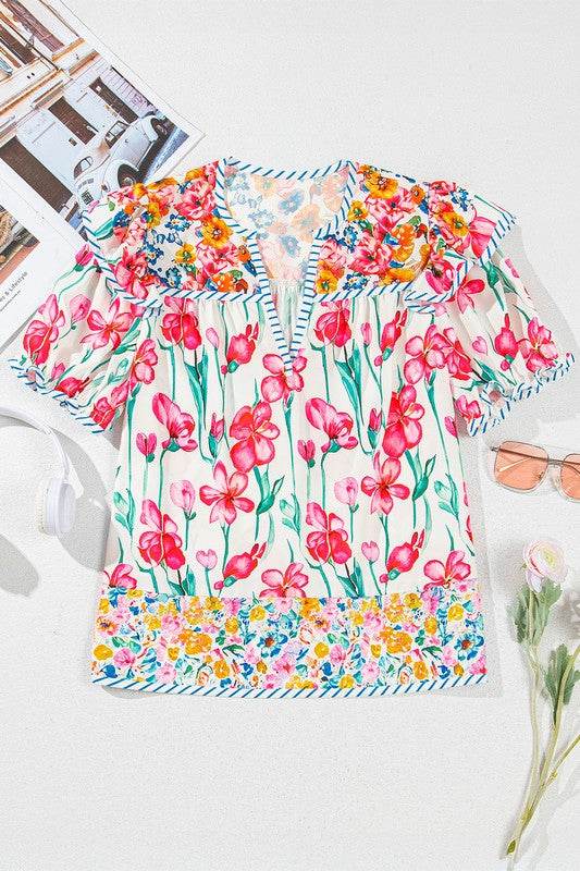 pink v neck boho blouase - Shop Style & More | Fresh Looks, Everyday Deals & Free Shipping