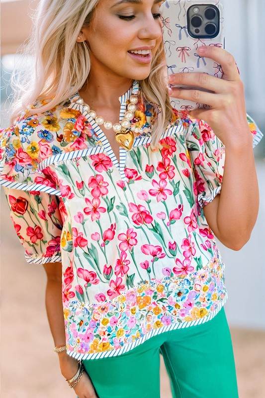 pink v neck boho blouase - Shop Style & More | Fresh Looks, Everyday Deals & Free Shipping