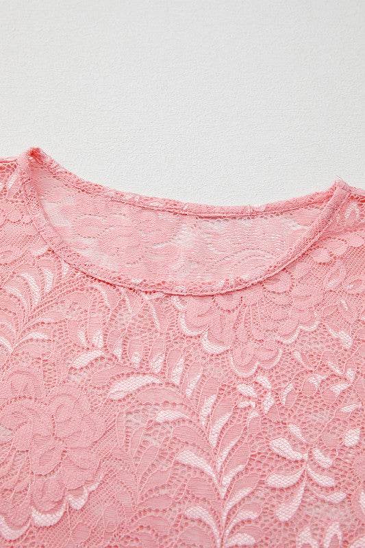 Blossom Floral Lace Sheer Long Sleeve Top - Shop Style & More | Fresh Looks, Everyday Deals & Free Shipping