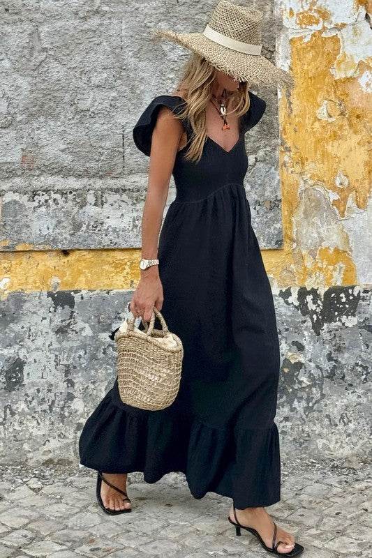 peach smocked maxi dress - Shop Style & More | Fresh Looks, Everyday Deals & Free Shipping