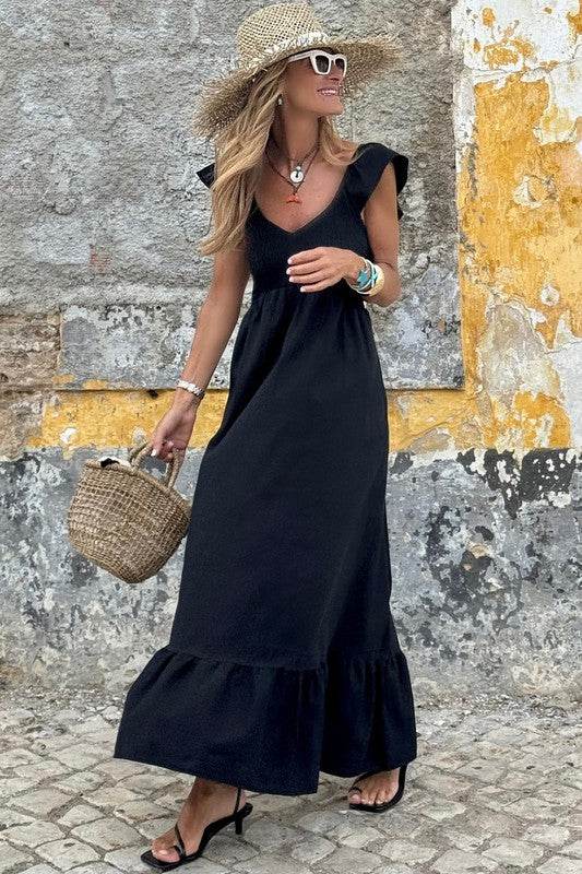 peach smocked maxi dress - Shop Style & More | Fresh Looks, Everyday Deals & Free Shipping