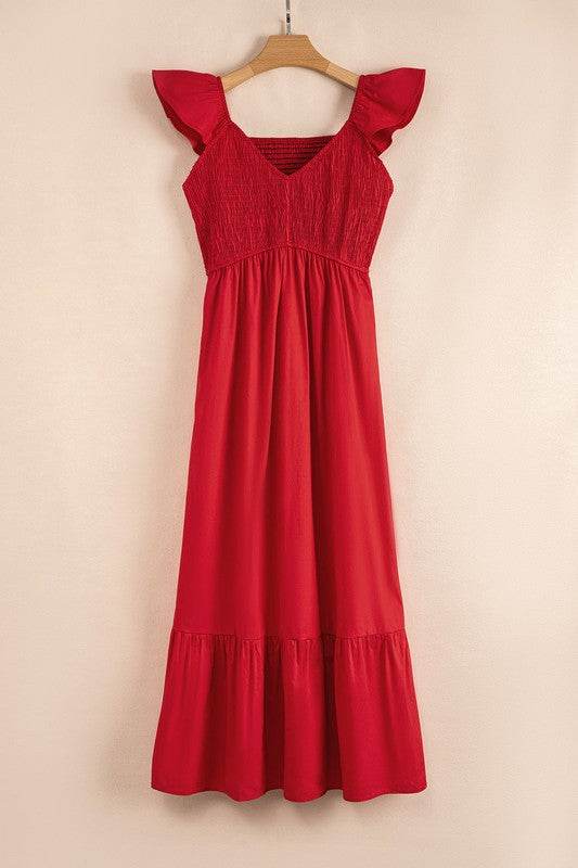 peach smocked maxi dress - Shop Style & More | Fresh Looks, Everyday Deals & Free Shipping