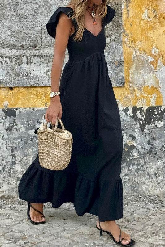 peach smocked maxi dress - Shop Style & More | Fresh Looks, Everyday Deals & Free Shipping