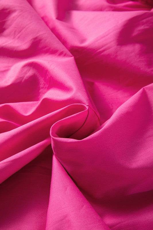 Bright Pink Tie Front Puff Sleeve Mini Dress - Shop Style & More | Fresh Looks, Everyday Deals & Free Shipping