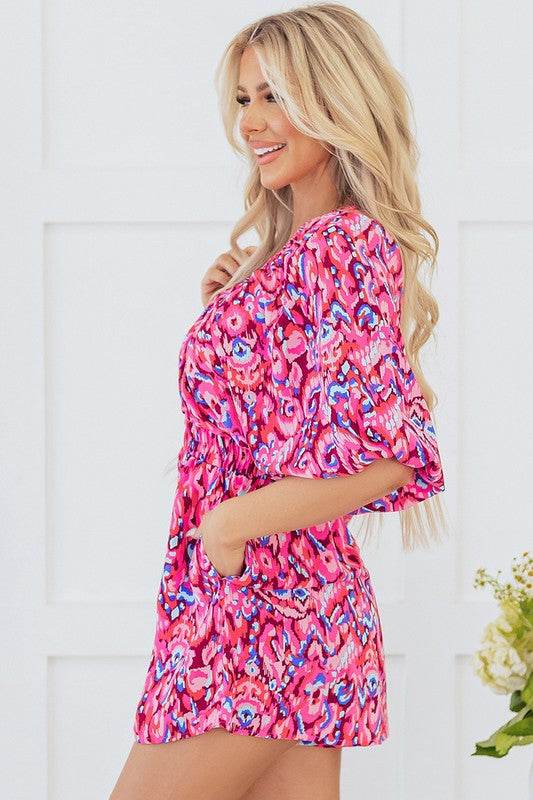 Puff Sleeve V Neck High Waist Romper - Shop Style & More | Fresh Looks, Everyday Deals & Free Shipping