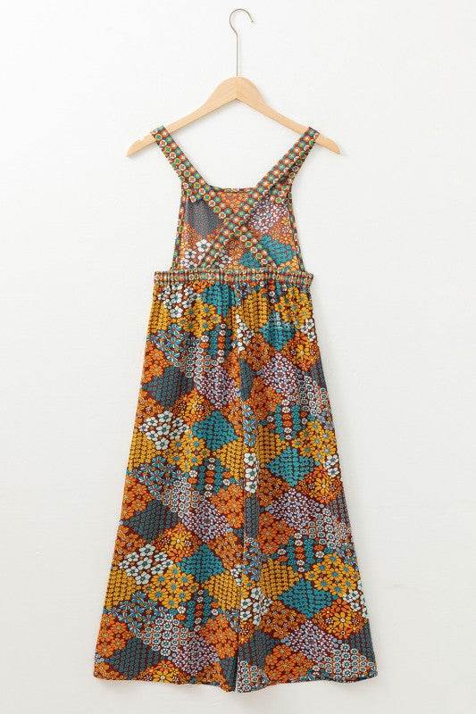 Floral Print Crossed Straps Ankle-length Jumpsuit - Shop Style & More | Fresh Looks, Everyday Deals & Free Shipping