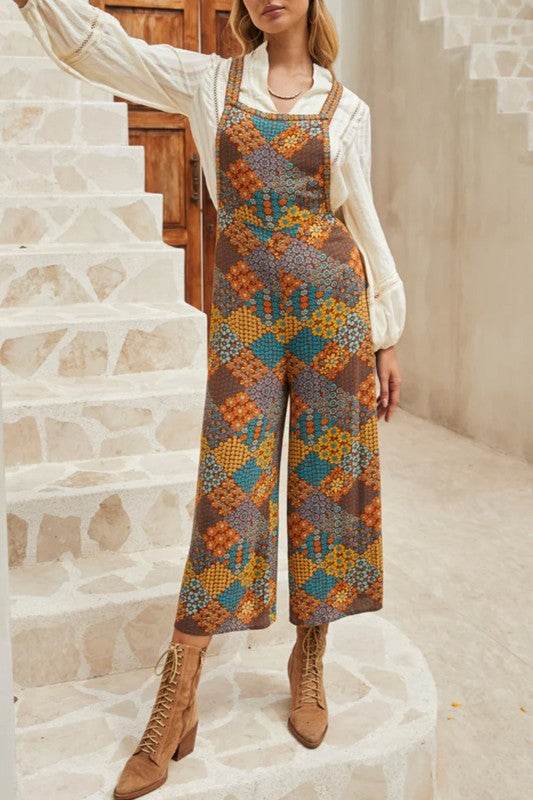 Floral Print Crossed Straps Ankle-length Jumpsuit - Shop Style & More | Fresh Looks, Everyday Deals & Free Shipping