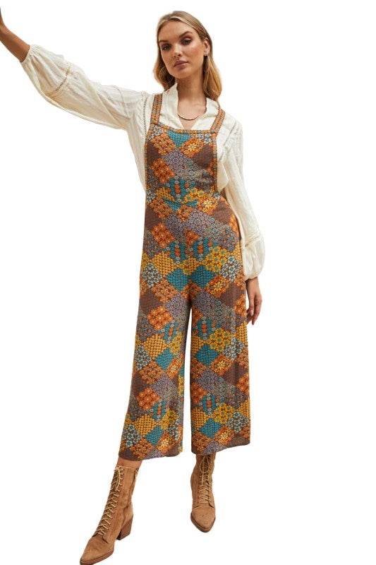 Floral Print Crossed Straps Ankle-length Jumpsuit - Shop Style & More | Fresh Looks, Everyday Deals & Free Shipping