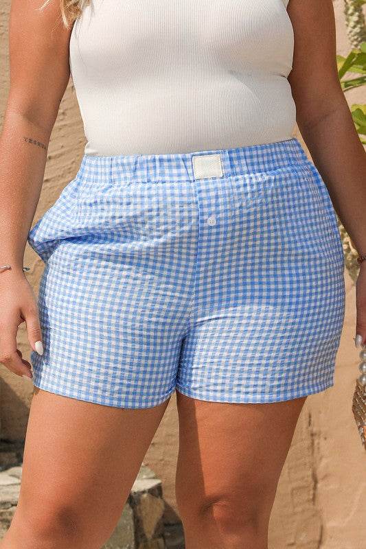 Plaid Gingham Printed High Waist Shorts - Shop Style & More | Fresh Looks, Everyday Deals & Free Shipping