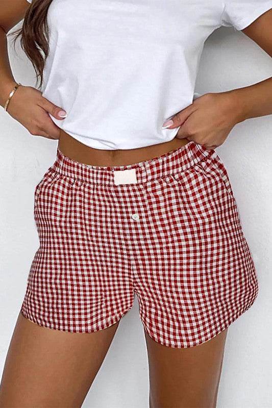 Plaid Gingham Printed High Waist Shorts - Shop Style & More | Fresh Looks, Everyday Deals & Free Shipping