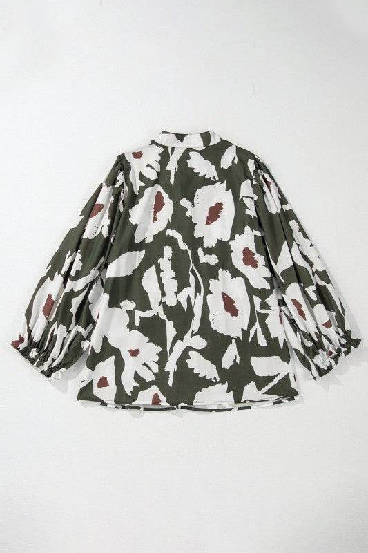 Vintage 60s Flower Frill Neck Loose Blouse - Shop Style & More | Fresh Looks, Everyday Deals & Free Shipping