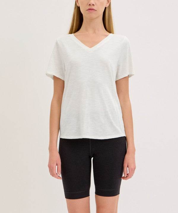BAMBOO COTTON SLUB V NECK SHORT SLEEVE - Shop Style & More | Fresh Looks, Everyday Deals & Free Shipping
