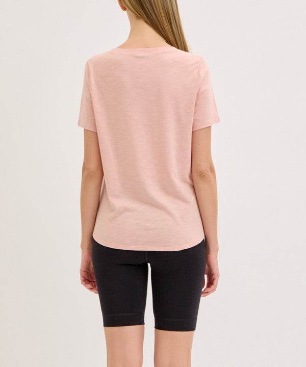 BAMBOO COTTON SLUB V NECK SHORT SLEEVE - Shop Style & More | Fresh Looks, Everyday Deals & Free Shipping