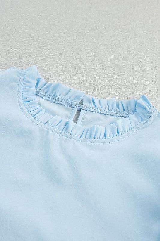 cotton mint ruffle layered blouse - Shop Style & More | Fresh Looks, Everyday Deals & Free Shipping