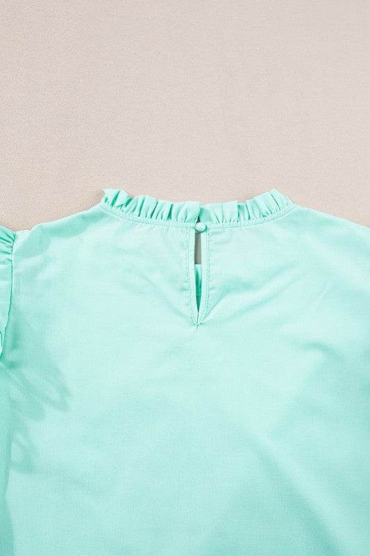 cotton mint ruffle layered blouse - Shop Style & More | Fresh Looks, Everyday Deals & Free Shipping