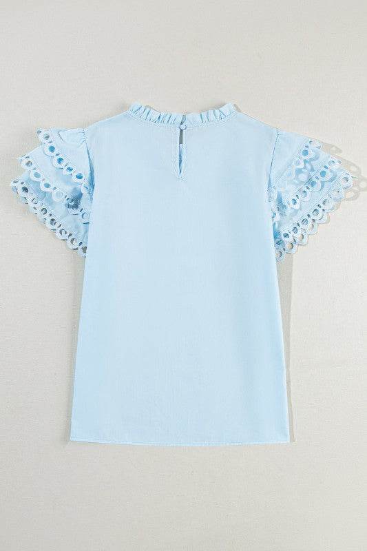 cotton mint ruffle layered blouse - Shop Style & More | Fresh Looks, Everyday Deals & Free Shipping