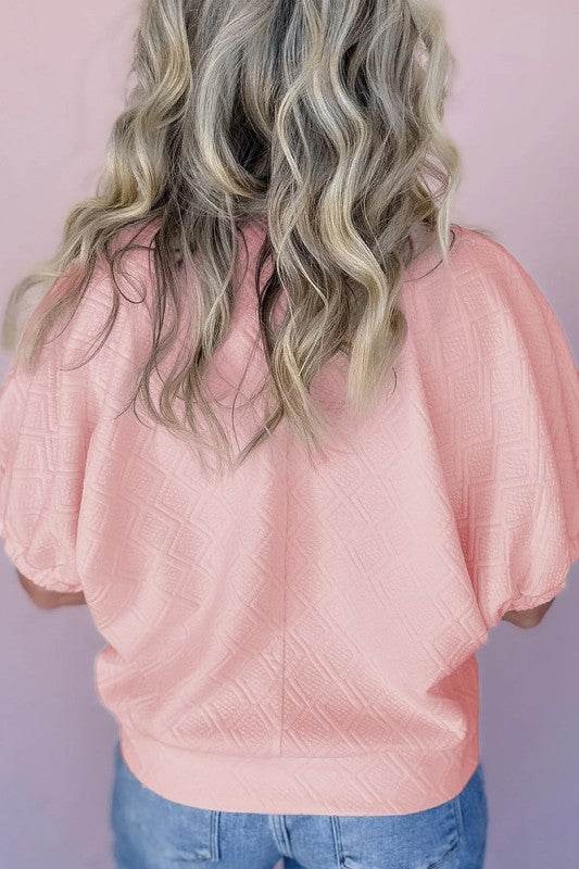 Striped Collar Patchwork Half Sleeve Blouse - Shop Style & More | Fresh Looks, Everyday Deals & Free Shipping