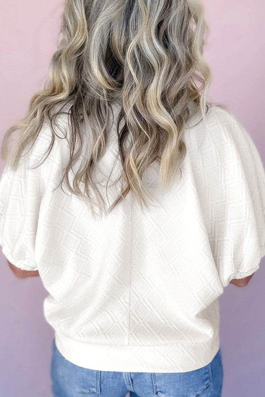 Striped Collar Patchwork Half Sleeve Blouse - Shop Style & More | Fresh Looks, Everyday Deals & Free Shipping