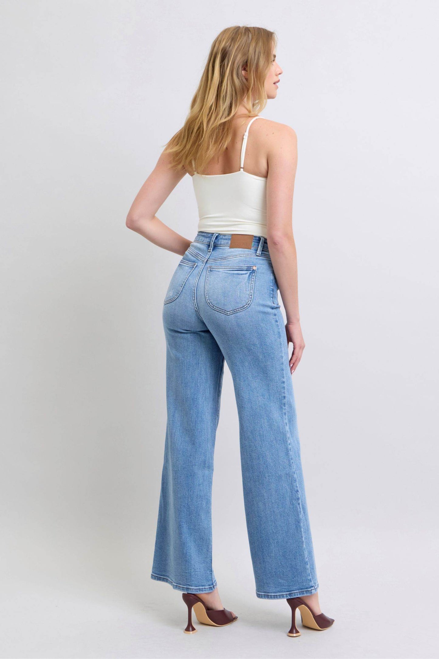 Judy Blue Full Size Wide Leg Jeans with Pockets - Shop Style & More | Fresh Looks, Everyday Deals & Free Shipping