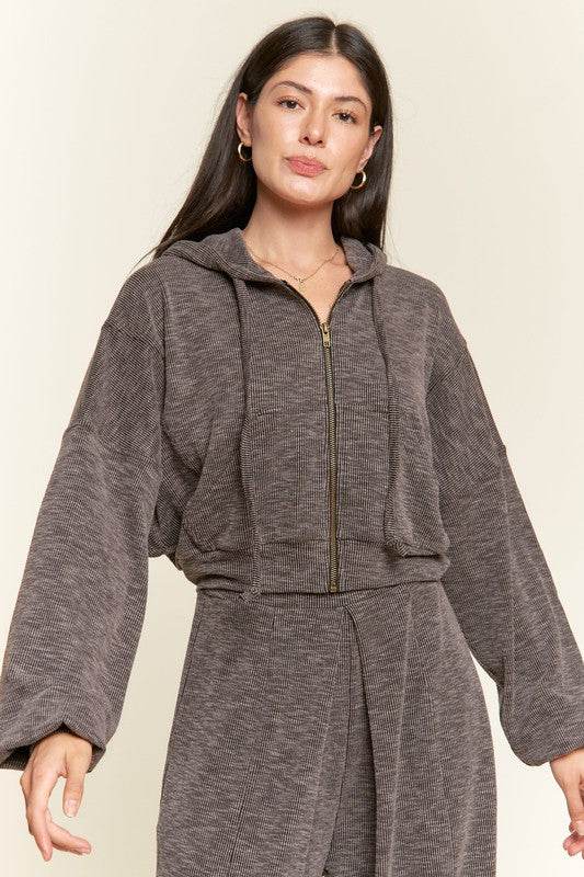 Zip-up drop shoulder hooded jacket - Shop Style & More | Fresh Looks, Everyday Deals & Free Shipping