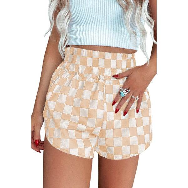 Checkered Print High Waist Casual Shorts - Shop Style & More | Fresh Looks, Everyday Deals & Free Shipping