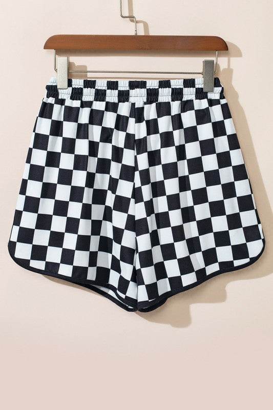 Checkered Drawstring Elastic Waist Casual Shorts - Shop Style & More | Fresh Looks, Everyday Deals & Free Shipping