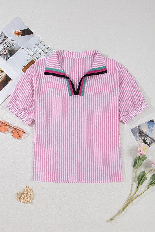 Cotton Blue Stripe Dolman blouse - Shop Style & More | Fresh Looks, Everyday Deals & Free Shipping