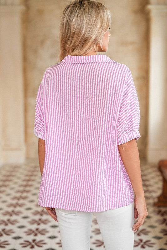Cotton Blue Stripe Dolman blouse - Shop Style & More | Fresh Looks, Everyday Deals & Free Shipping