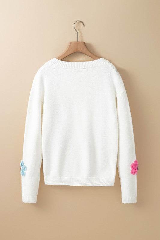 Cute Knitted Floral Pattern Button Up Cardigan - Shop Style & More | Fresh Looks, Everyday Deals & Free Shipping