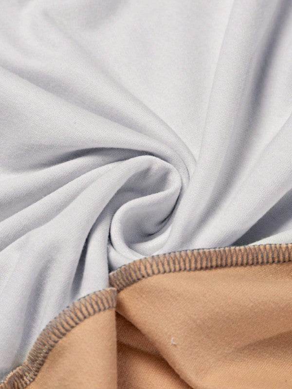 Cotton Stitching Irregular Hem Block Pullover - Shop Style & More | Fresh Looks, Everyday Deals & Free Shipping