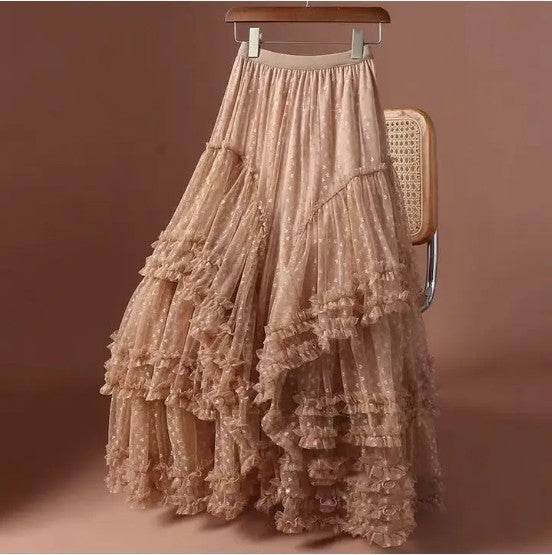 Mesh ruffle maxi skirt - Shop Style & More | Fresh Looks, Everyday Deals & Free Shipping