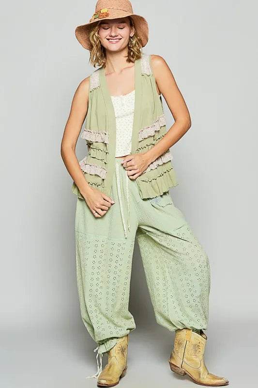 POL Ruffled Open Front Sleeveless Cardigan - Shop Style & More | Fresh Looks, Everyday Deals & Free Shipping