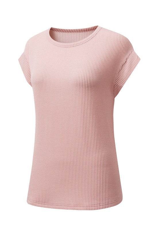 Viscose Twisted Ribbed Textured Solid T Shirt - Shop Style & More | Fresh Looks, Everyday Deals & Free Shipping