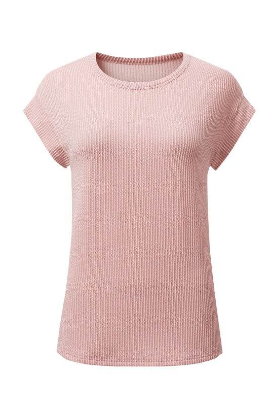 Viscose Twisted Ribbed Textured Solid T Shirt - Shop Style & More | Fresh Looks, Everyday Deals & Free Shipping