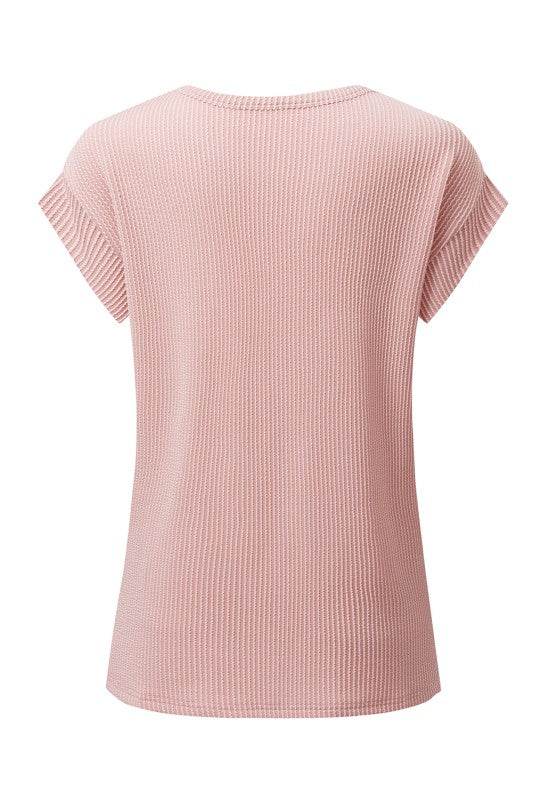 Viscose Twisted Ribbed Textured Solid T Shirt - Shop Style & More | Fresh Looks, Everyday Deals & Free Shipping