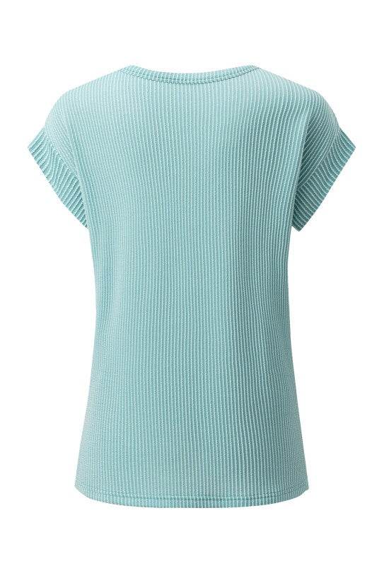 Viscose Twisted Ribbed Textured Solid T Shirt - Shop Style & More | Fresh Looks, Everyday Deals & Free Shipping