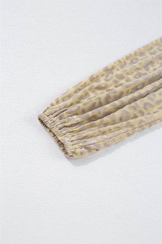 Women Leopard Velvet Burnout Off Shoulder Blouse - Shop Style & More | Fresh Looks, Everyday Deals & Free Shipping