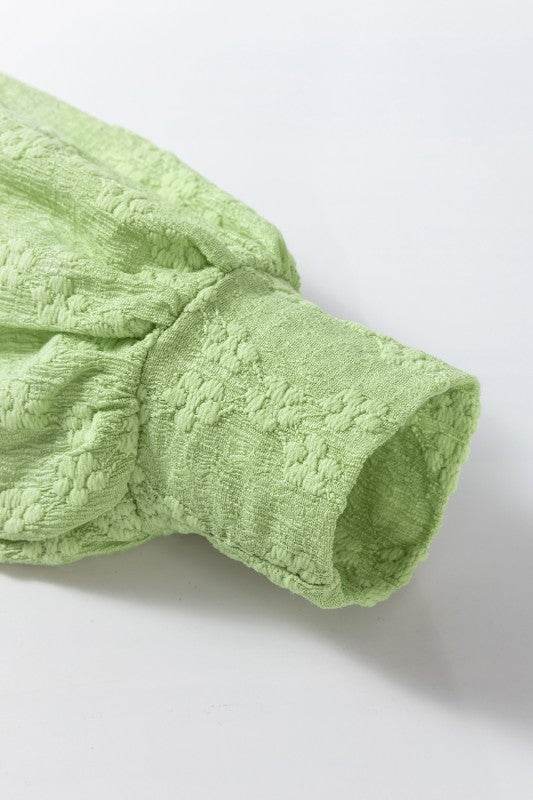 Solid Color Textured Side Split Crew Neck Blouse - Shop Style & More | Fresh Looks, Everyday Deals & Free Shipping