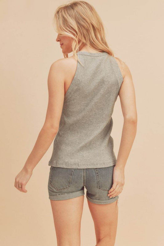 Aemi + Co Ribbed Round Neck Tank - Shop Style & More | Fresh Looks, Everyday Deals & Free Shipping
