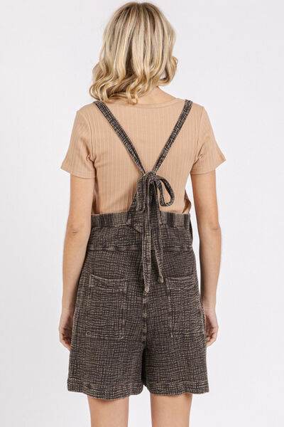 Mittoshop Textured Knotted Overalls with Wide Strap Design - Shop Style & More | Fresh Looks, Everyday Deals & Free Shipping
