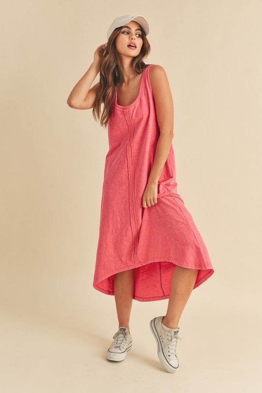 Aemi + Co High-Low Hem Scoop Neck Midi Tank Dress - Shop Style & More | Fresh Looks, Everyday Deals & Free Shipping