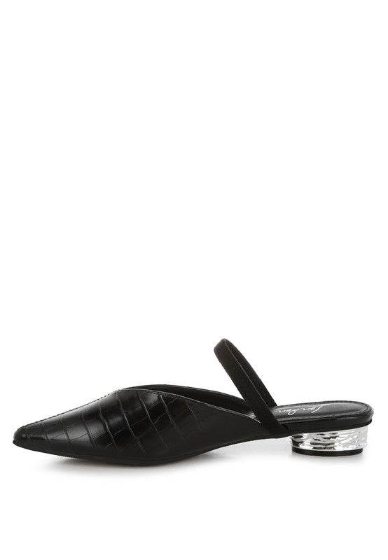 Renata Fantasy Heel Croco Mules - Shop Style & More | Fresh Looks, Everyday Deals & Free Shipping