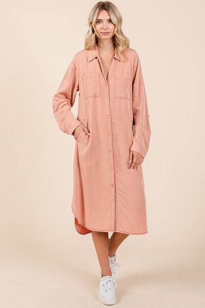 Mittoshop Button Down Long Sleeve Shirt Dress - Shop Style & More | Fresh Looks, Everyday Deals & Free Shipping