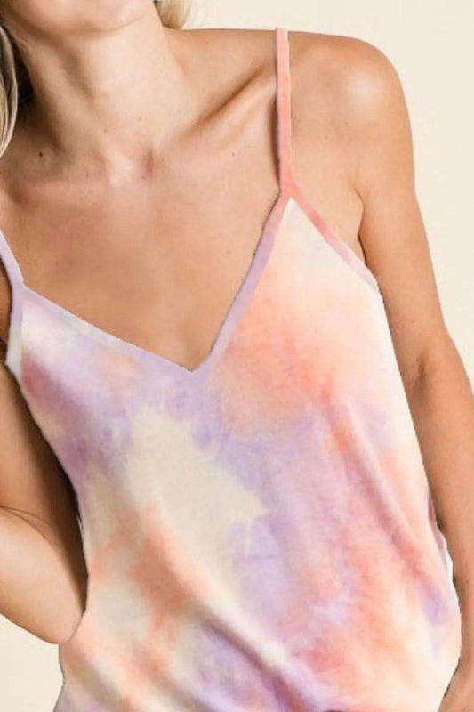 BiBi Tie Dye French Terry Knit Sleeveless Top - Shop Style & More | Fresh Looks, Everyday Deals & Free Shipping