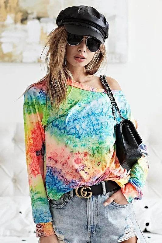 BiBi Tie Dye Soft Knit Jersey T-Shirt - Shop Style & More | Fresh Looks, Everyday Deals & Free Shipping