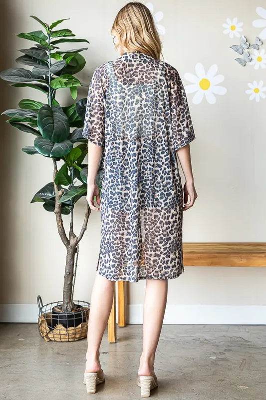 Heimish Full Size Leopard Open Front Cardigan Plus Size - Shop Style & More | Fresh Looks, Everyday Deals & Free Shipping