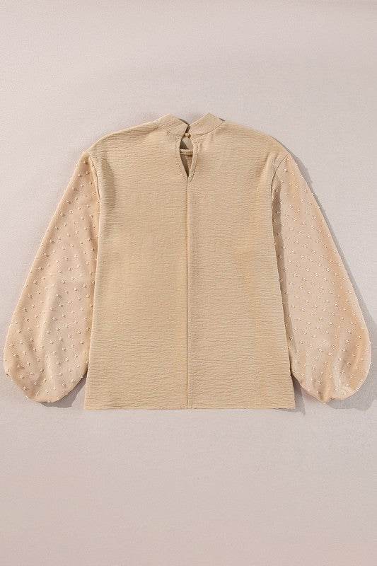 June Swiss Dot Balloon Sleeve Loose Blouse - Shop Style & More | Fresh Looks, Everyday Deals & Free Shipping