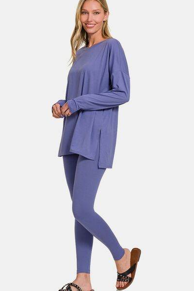 Zenana Full Size Brushed Microfiber Top and Leggings Lounge Set - Shop Style & More | Fresh Looks, Everyday Deals & Free Shipping