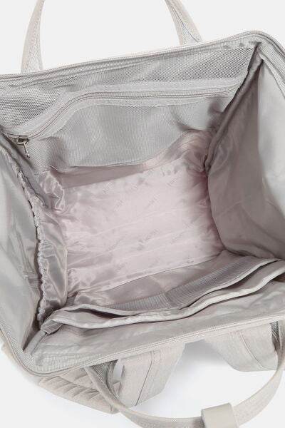 Himawari Contrast Waterproof Backpack Bag with External USB Port - Shop Style & More | Fresh Looks, Everyday Deals & Free Shipping