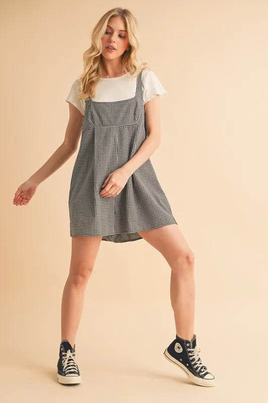 Aemi+Co Plaid Square Neck Romper - Shop Style & More | Fresh Looks, Everyday Deals & Free Shipping